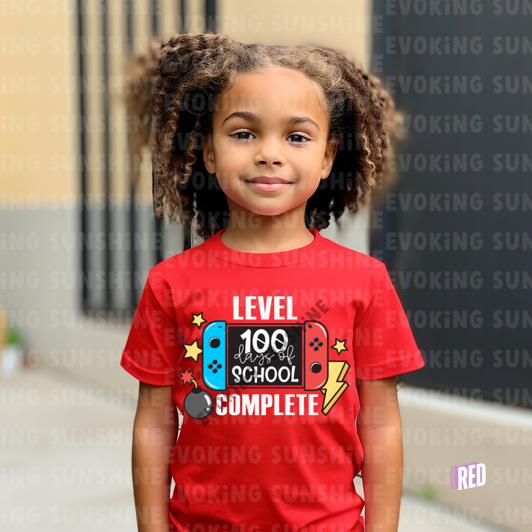 Level 100 Days Unlocked Shirt – Power Up Your Celebration! - Celebration School Shirt - Kids Heavy Cotton™ Tee