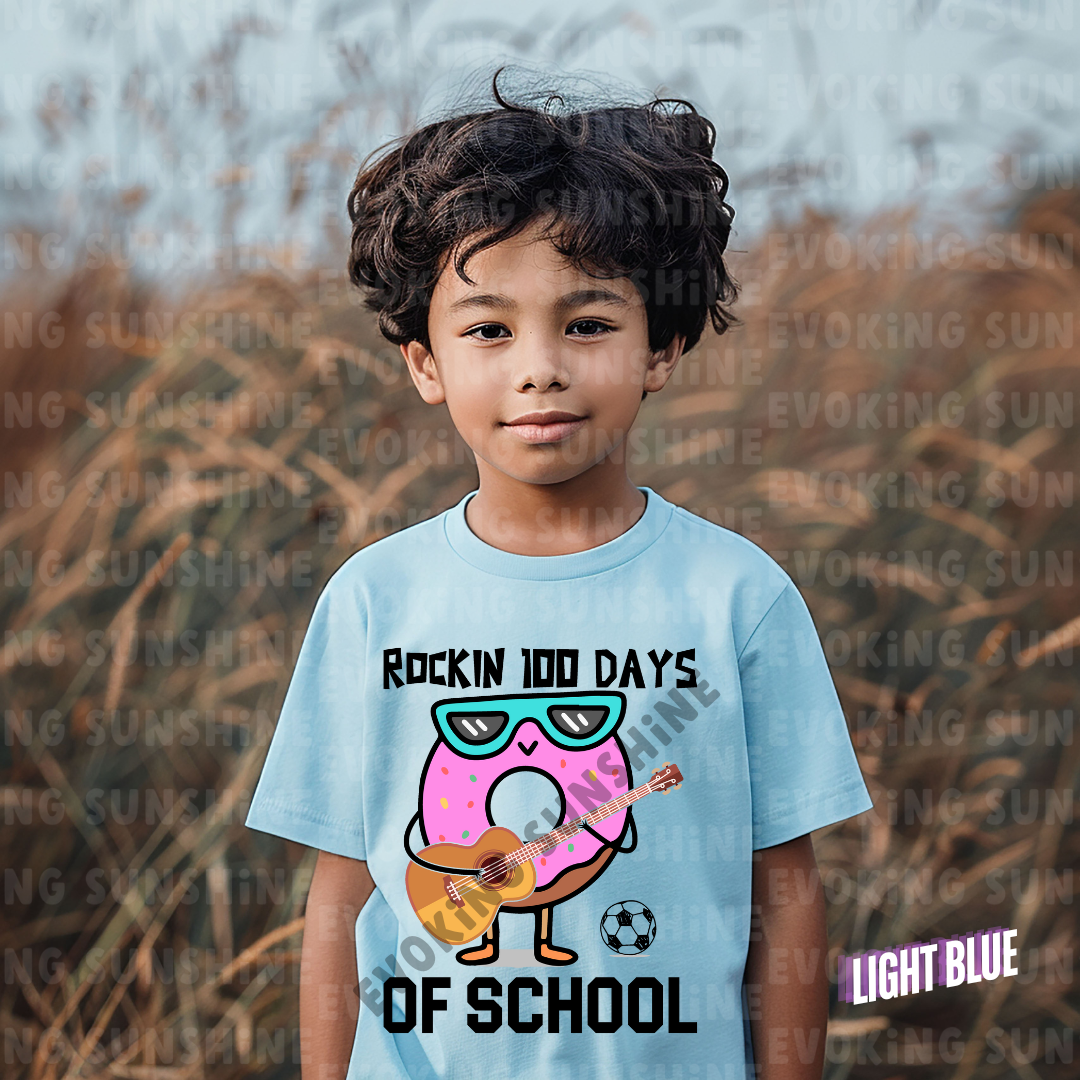 Rockin' 100 Days of School Shirt – Sweet Tunes for a Sweet Milestone! - Celebration School Shirt - Kids Heavy Cotton™ Tee