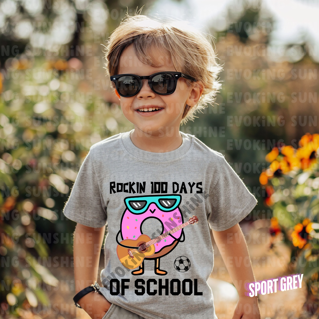 Rockin' 100 Days of School Shirt – Sweet Tunes for a Sweet Milestone! - Celebration School Shirt - Kids Heavy Cotton™ Tee