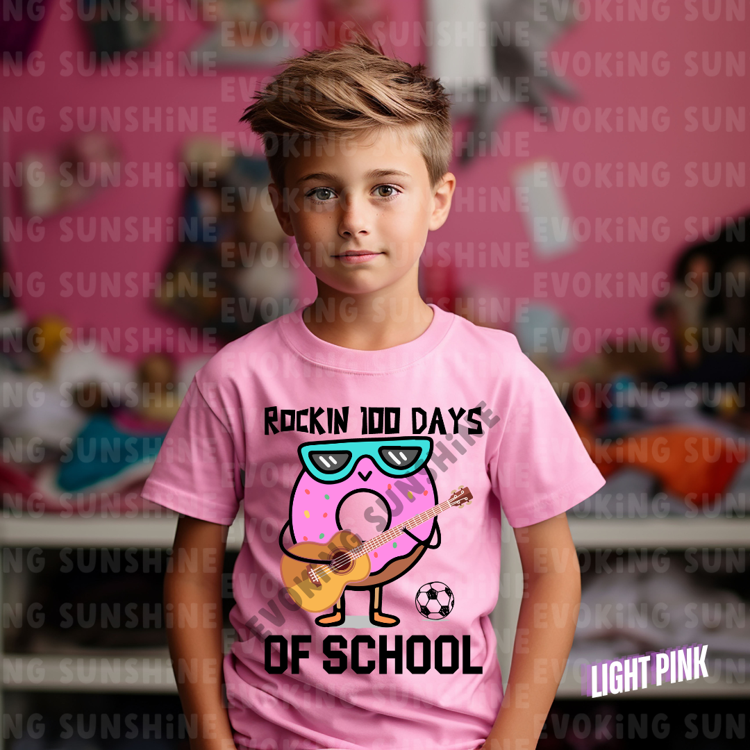 Rockin' 100 Days of School Shirt – Sweet Tunes for a Sweet Milestone! - Celebration School Shirt - Kids Heavy Cotton™ Tee