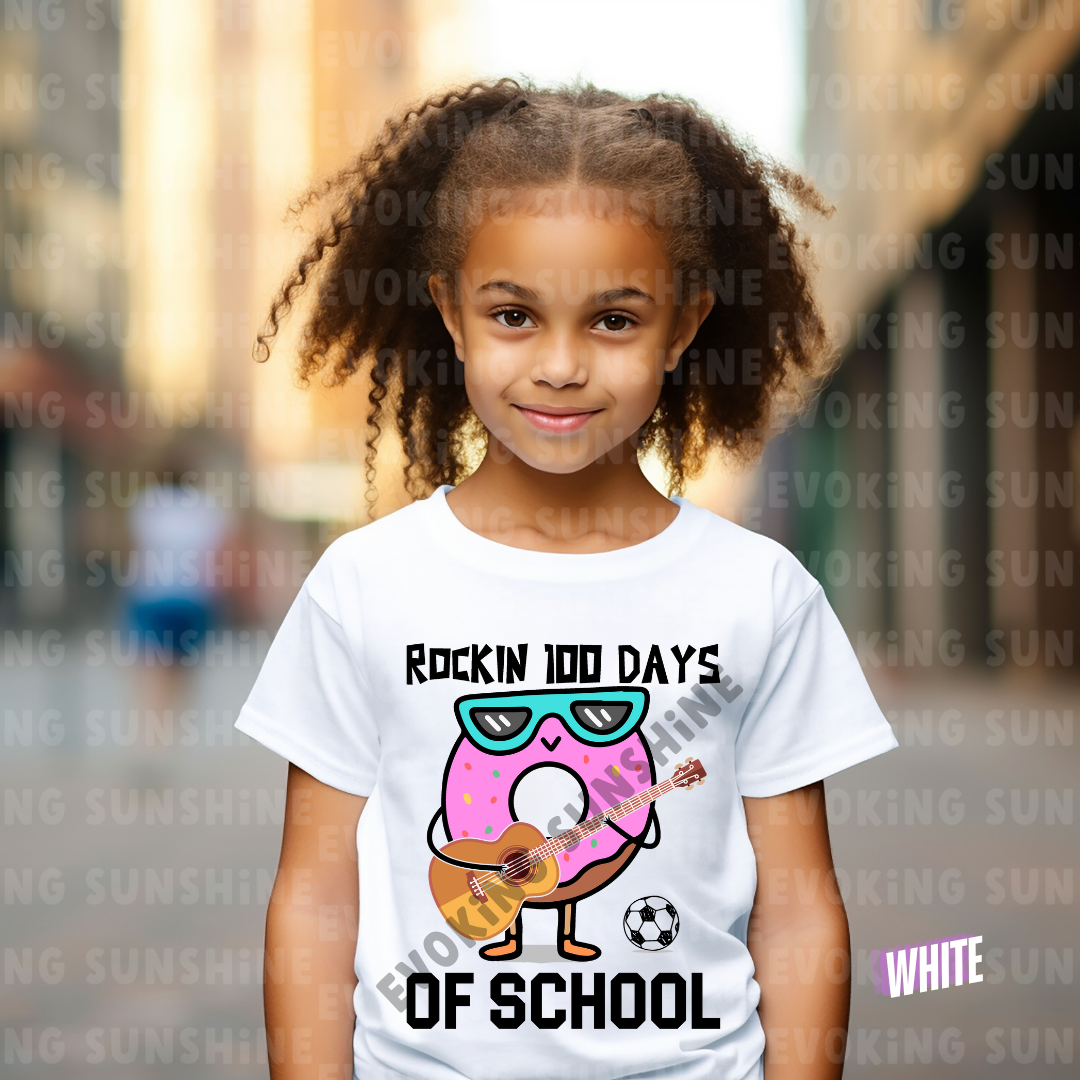 Rockin' 100 Days of School Shirt – Sweet Tunes for a Sweet Milestone! - Celebration School Shirt - Kids Heavy Cotton™ Tee