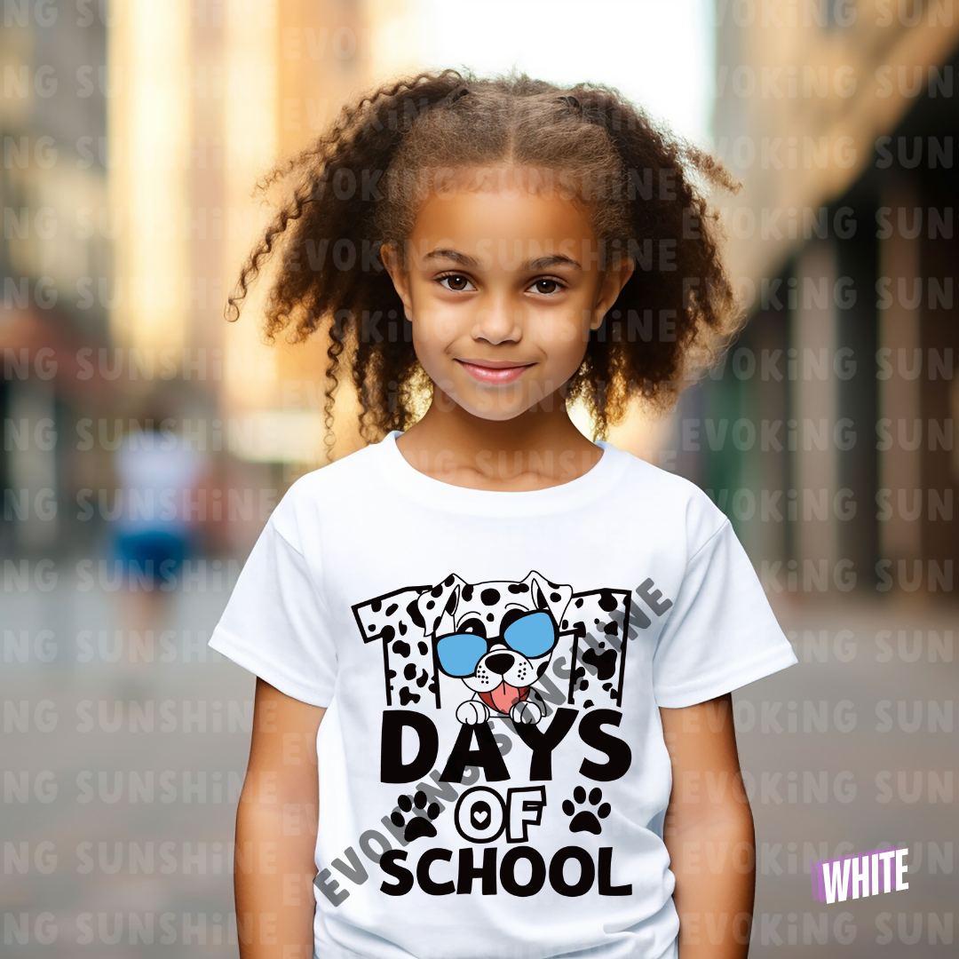 101 Days of School Shirt – Celebrate Milestones in Style! - Dalmation - Kids Heavy Cotton™ Tee
