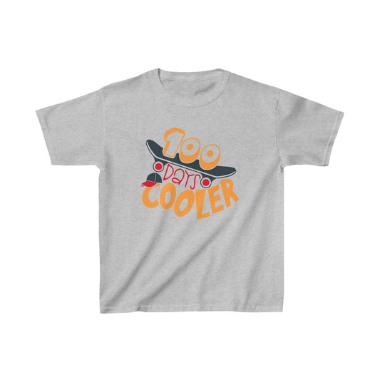 100 Days Cooler - Celebration School Shirt - Skateboard - Kids Heavy Cotton™ Tee