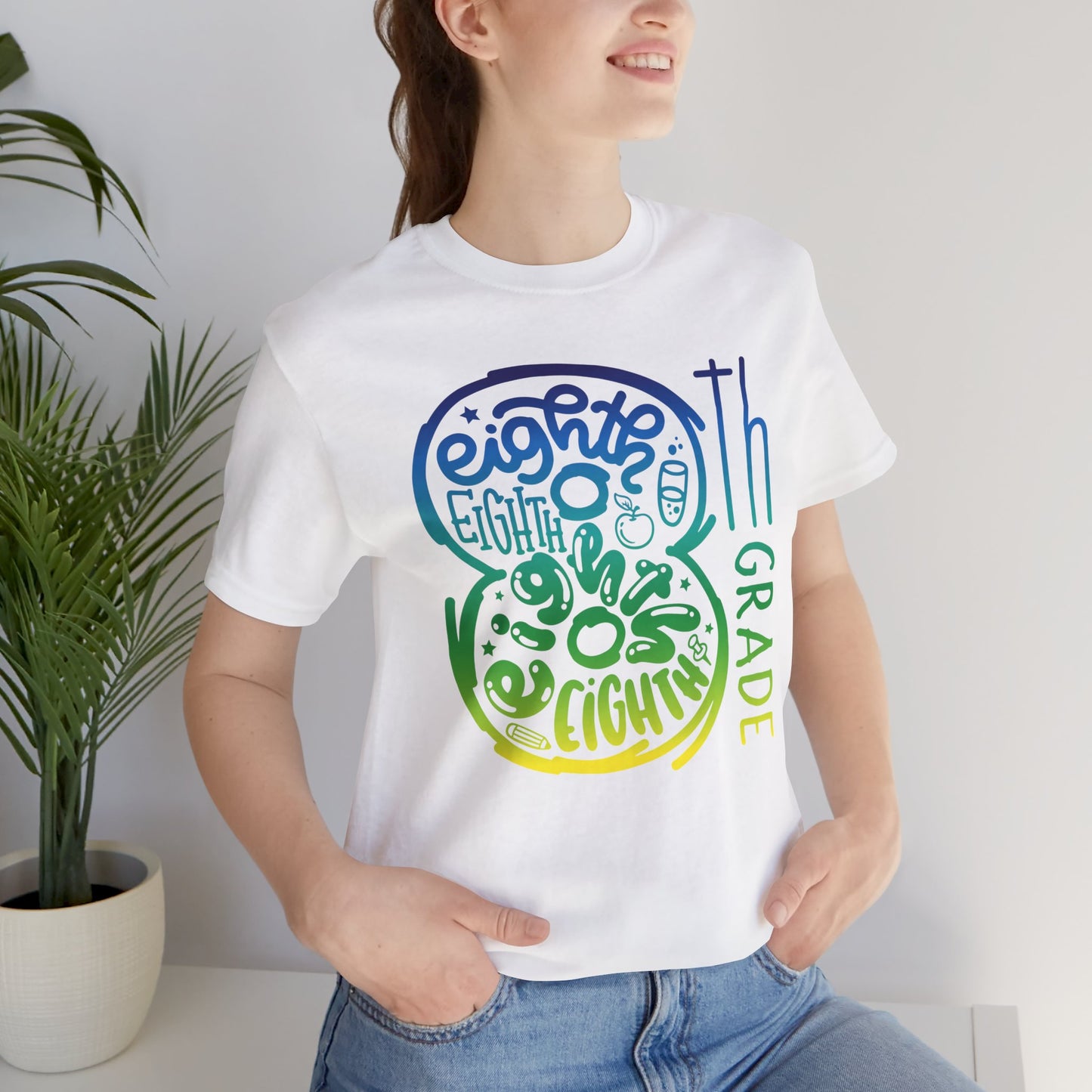 8th Grade Celebration Short Sleeve Tee, Middle School, School Year, Eighth grade