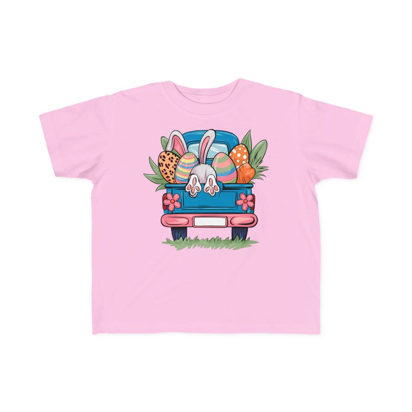 Personalized Easter Bunny Vintage Truck Toddler Tee - Cute Spring Design for Kids