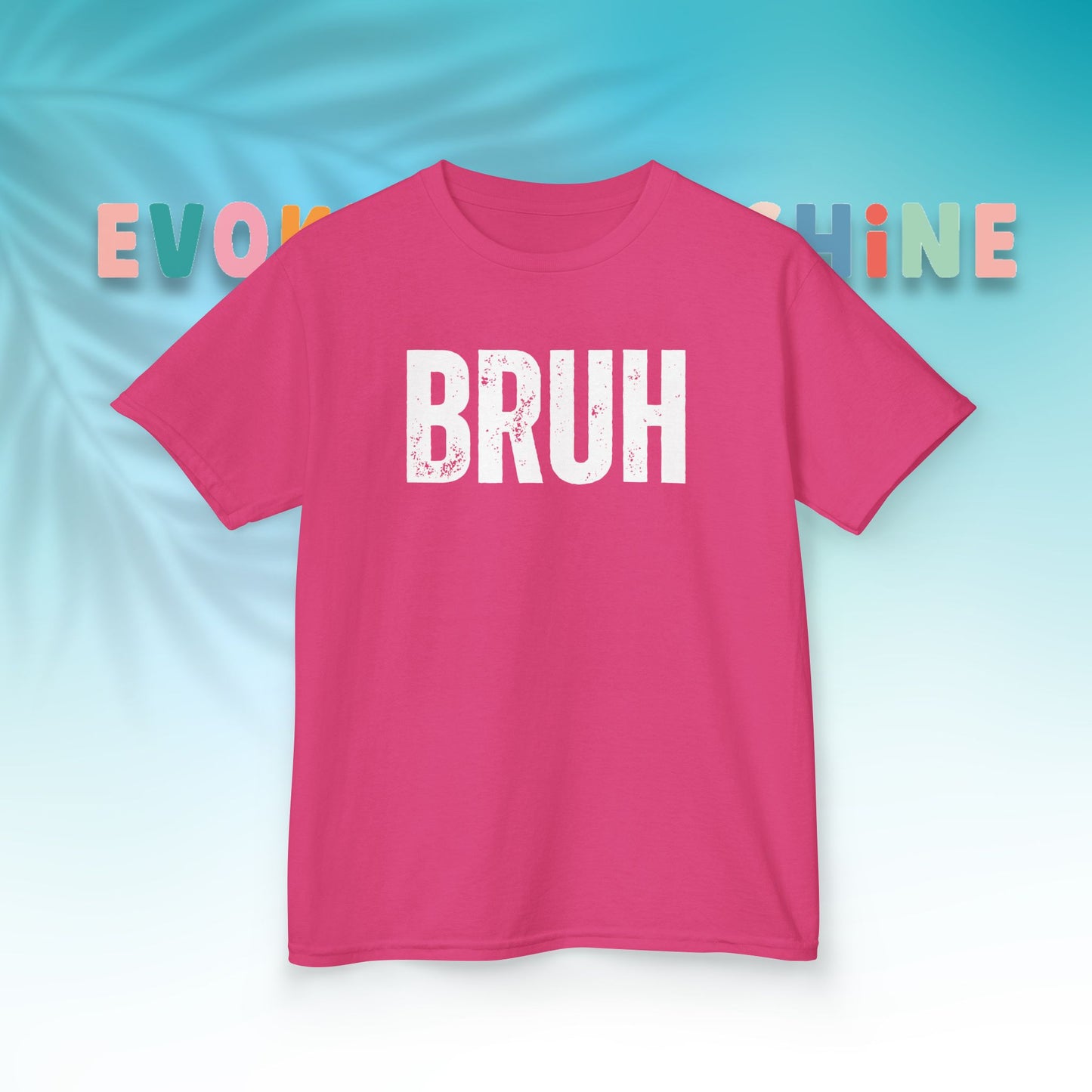 Kids Heavy Cotton™ Tee - Funny 'BRUH' Shirt for Boys & Girls, Casual Kids Wear, Gift for Birthdays, Anniversaries, Humor Apparel