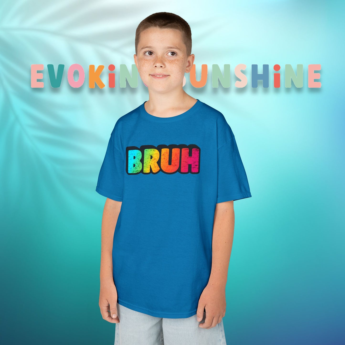 Colorful Kids' Bruh Tee - Fun T-Shirt for Playtime, Gifts, and Birthdays, Cool Kids Apparel, Active Wear, Everyday Comfort