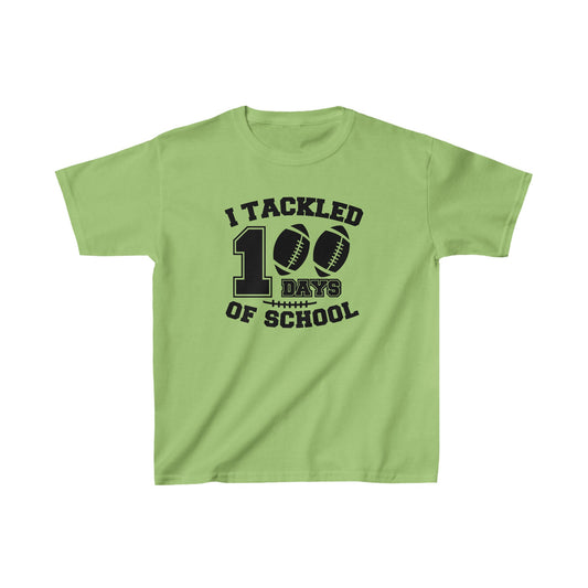 I Tackled 100 Days of School, 100 Day of School Football T-Shirt, School Spirt, Youth shirt