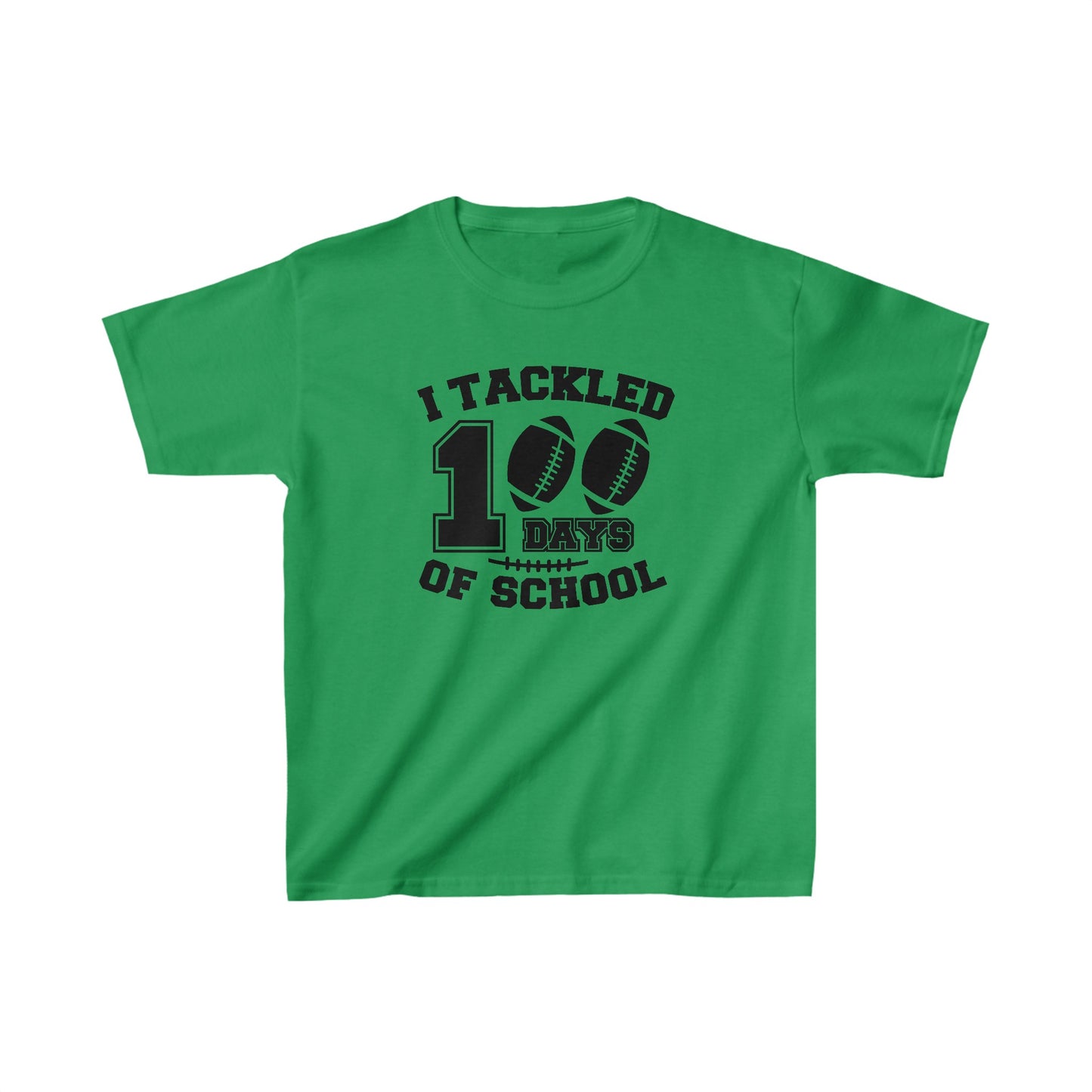 I Tackled 100 Days of School, 100 Day of School Football T-Shirt, School Spirt, Youth shirt
