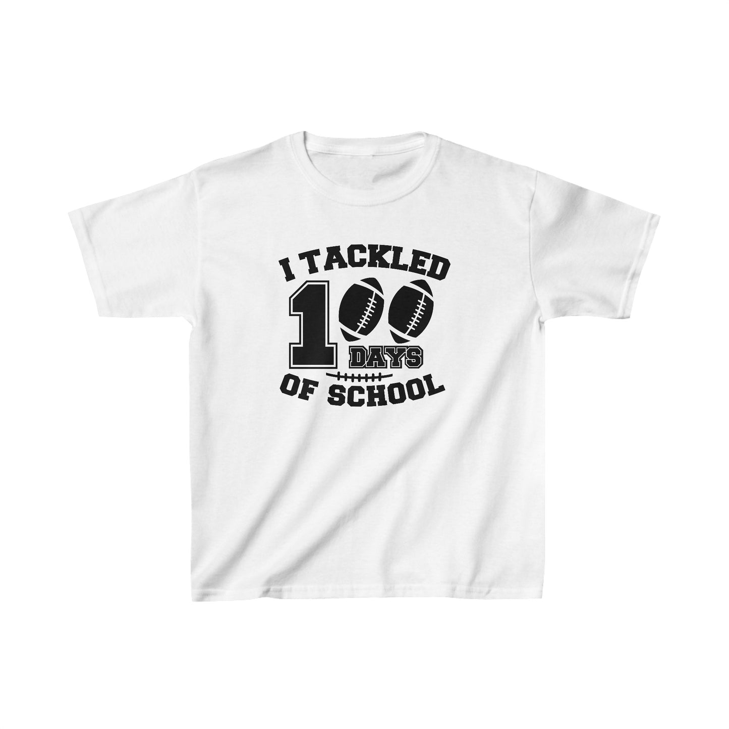 I Tackled 100 Days of School, 100 Day of School Football T-Shirt, School Spirt, Youth shirt