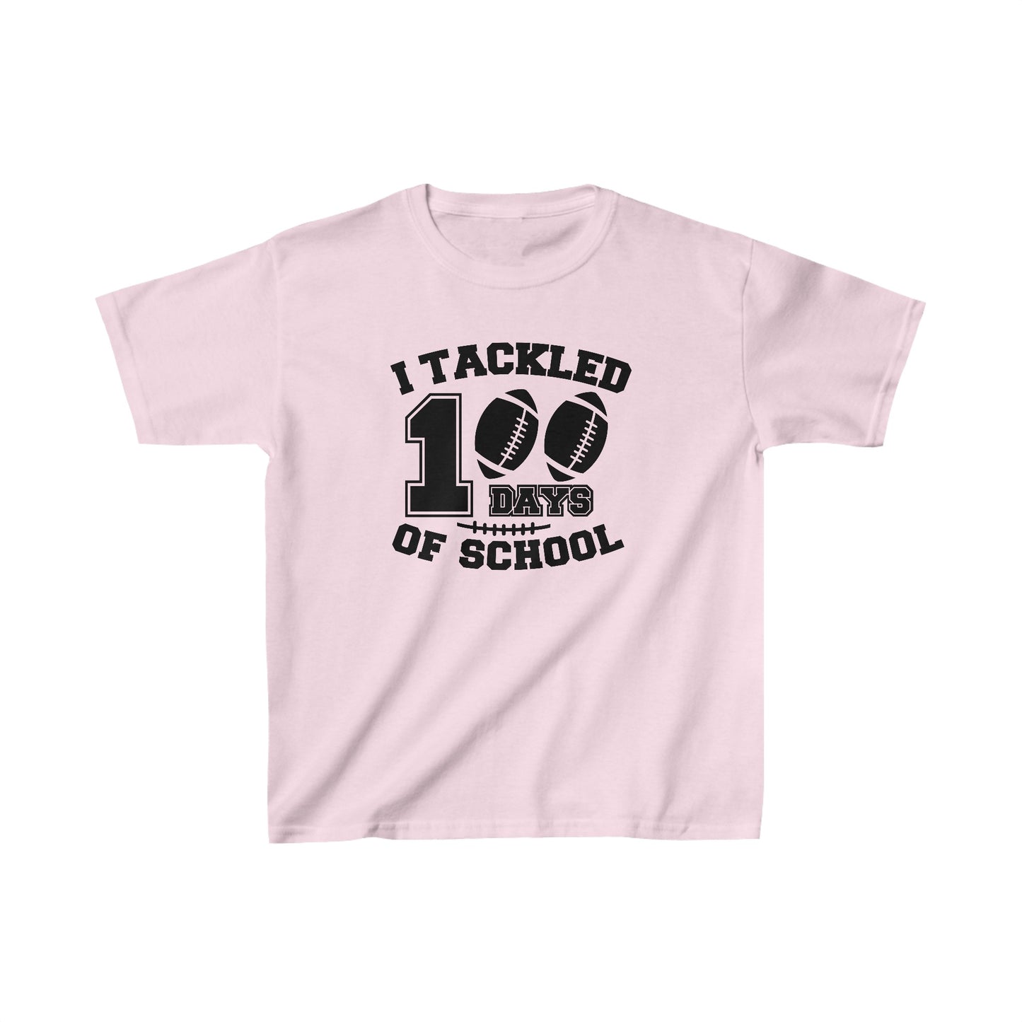 I Tackled 100 Days of School, 100 Day of School Football T-Shirt, School Spirt, Youth shirt