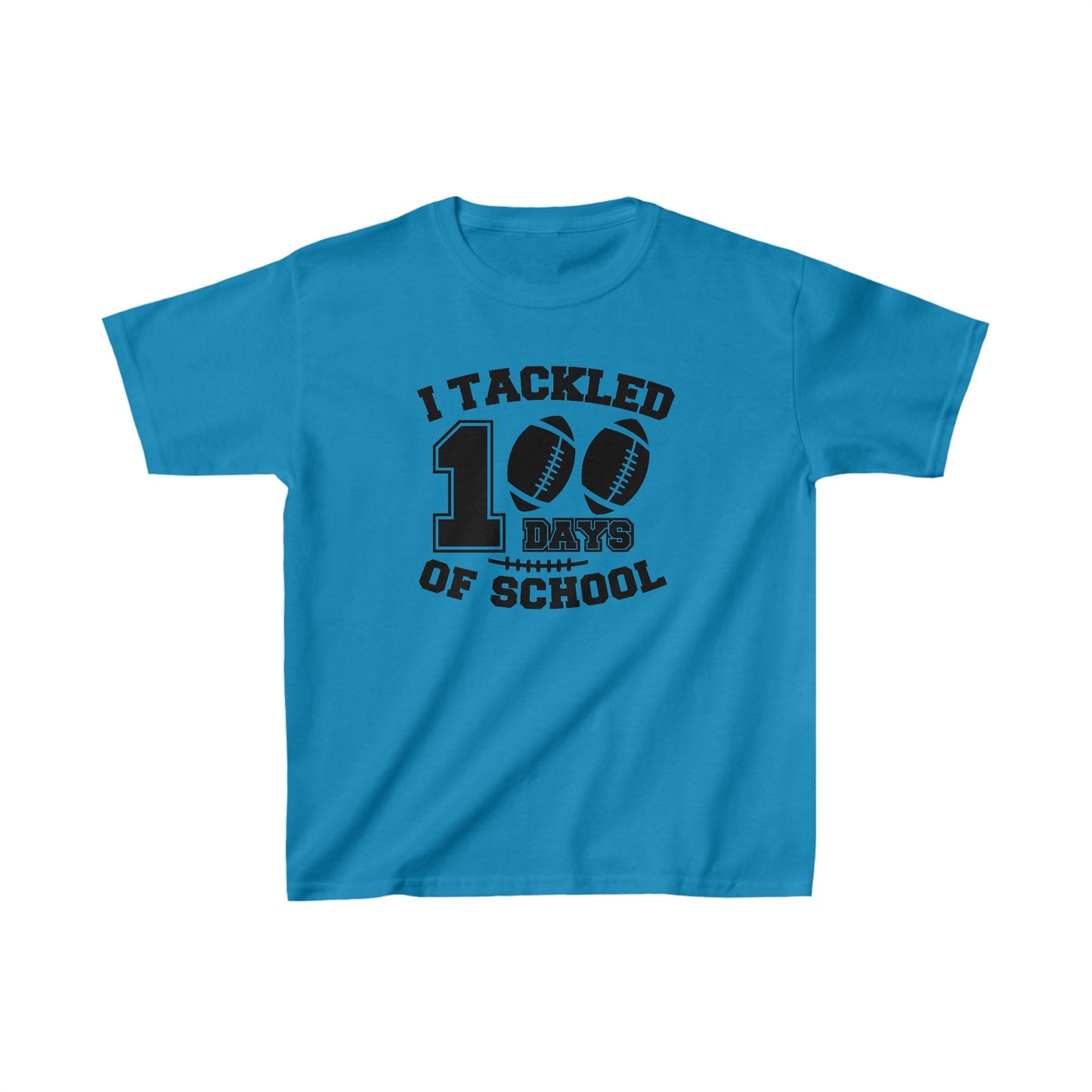 I Tackled 100 Days of School, 100 Day of School Football T-Shirt, School Spirt, Youth shirt