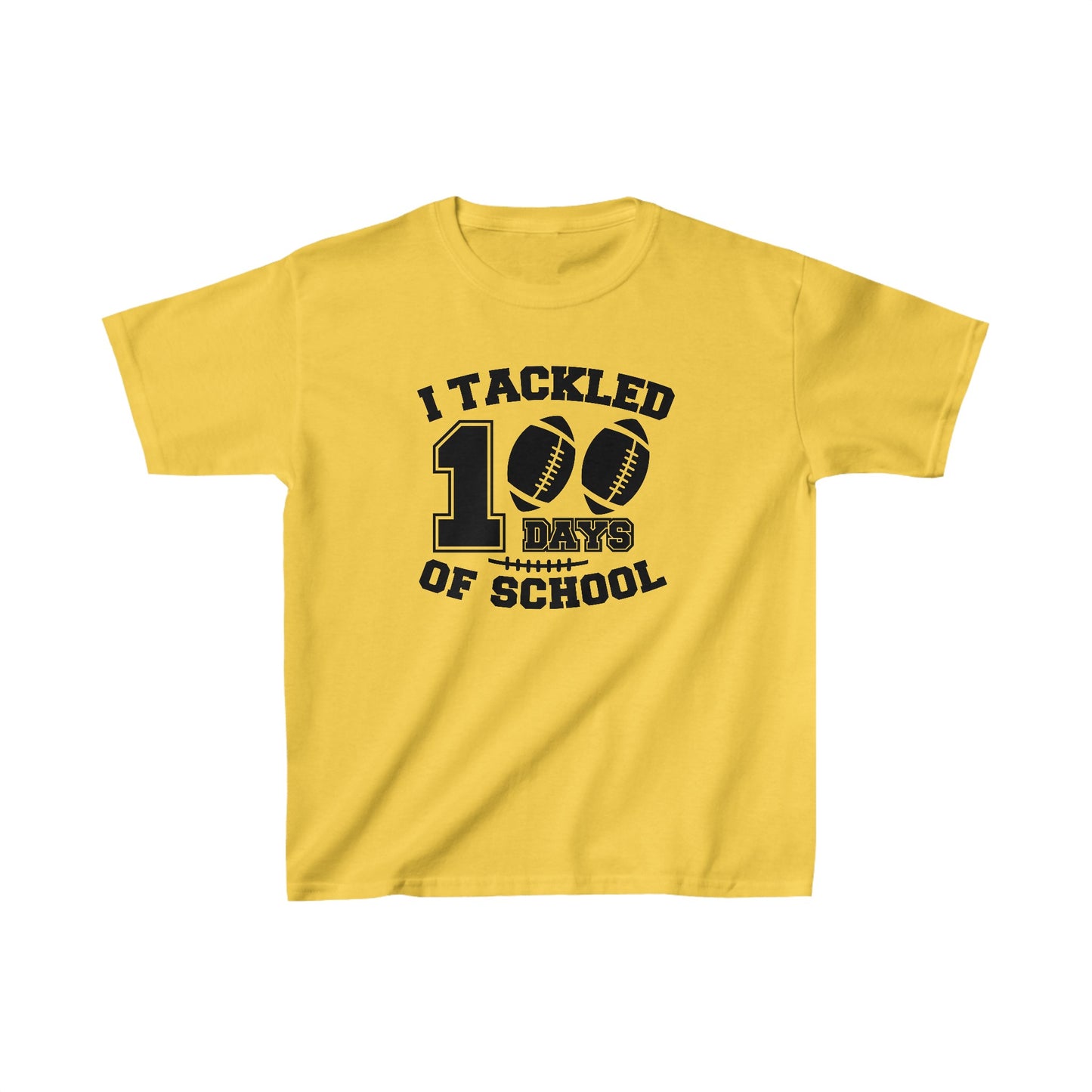 I Tackled 100 Days of School, 100 Day of School Football T-Shirt, School Spirt, Youth shirt