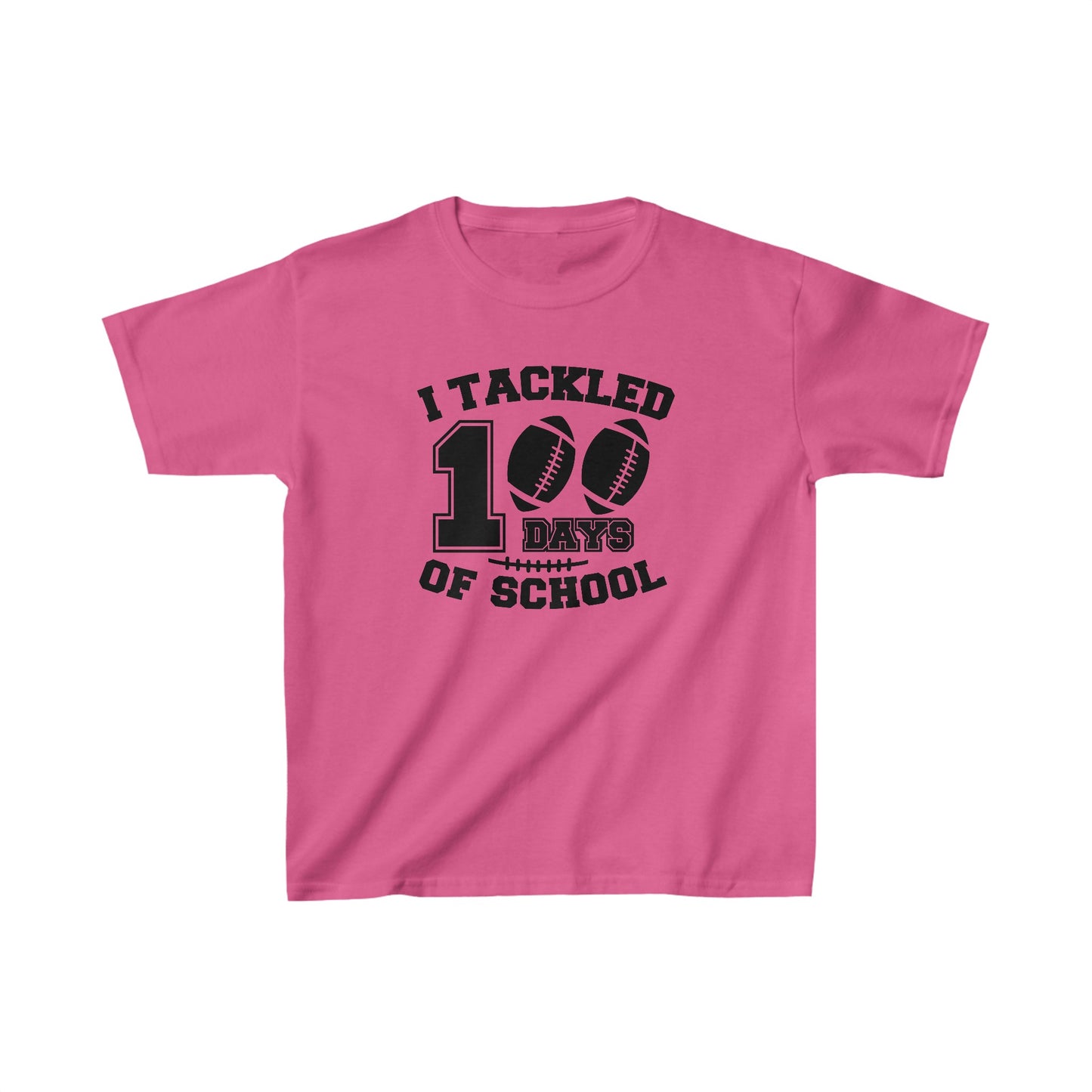 I Tackled 100 Days of School, 100 Day of School Football T-Shirt, School Spirt, Youth shirt