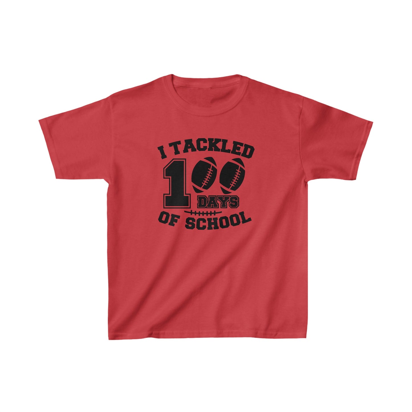 I Tackled 100 Days of School, 100 Day of School Football T-Shirt, School Spirt, Youth shirt