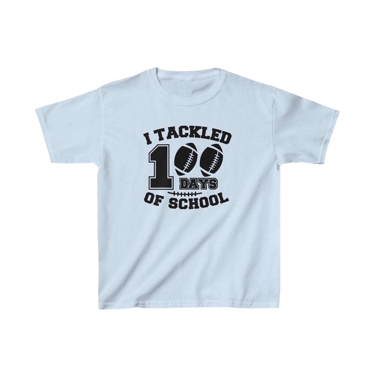I Tackled 100 Days of School, 100 Day of School Football T-Shirt, School Spirt, Youth shirt