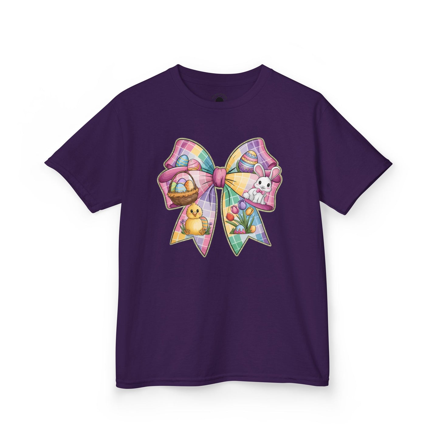 Easter Bunny Kids Tee - Cute Colorful Bow Design