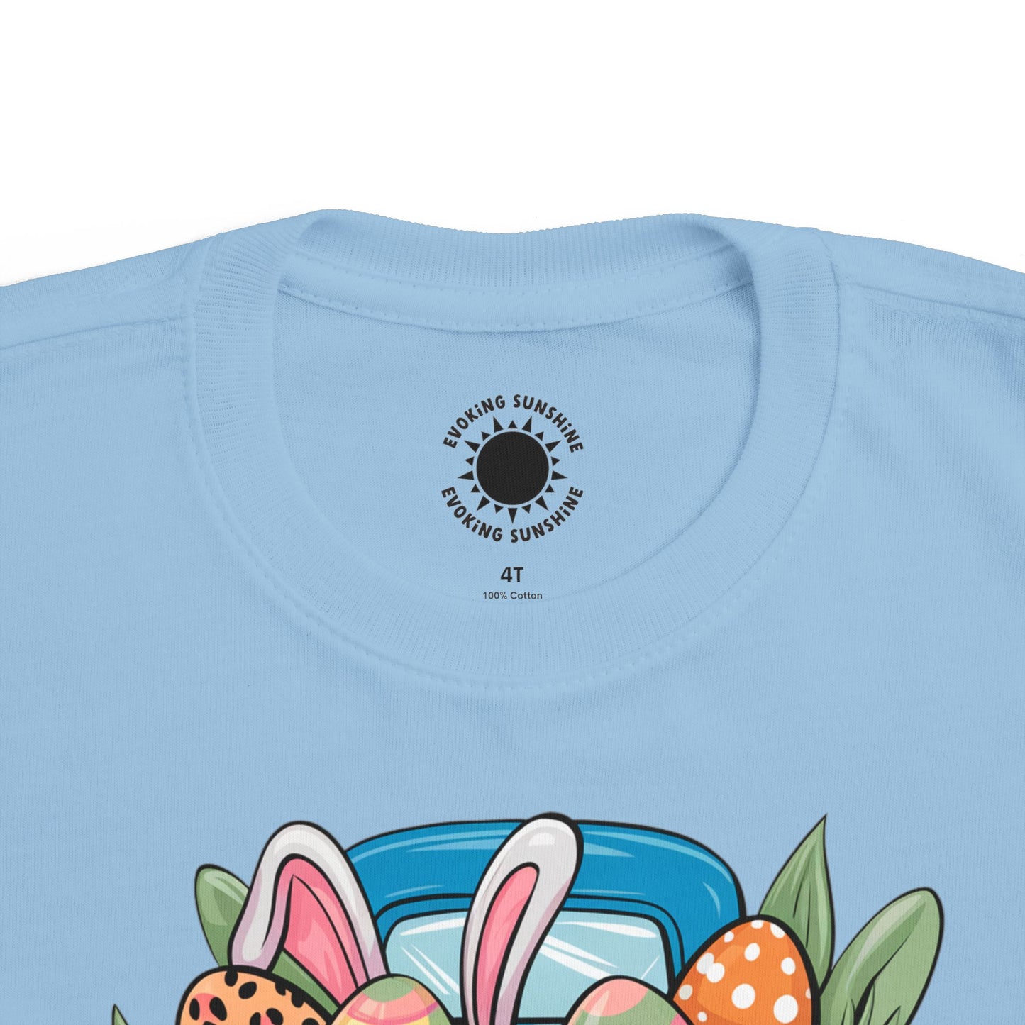 Personalized Easter Bunny Vintage Truck Toddler Tee - Cute Spring Design for Kids