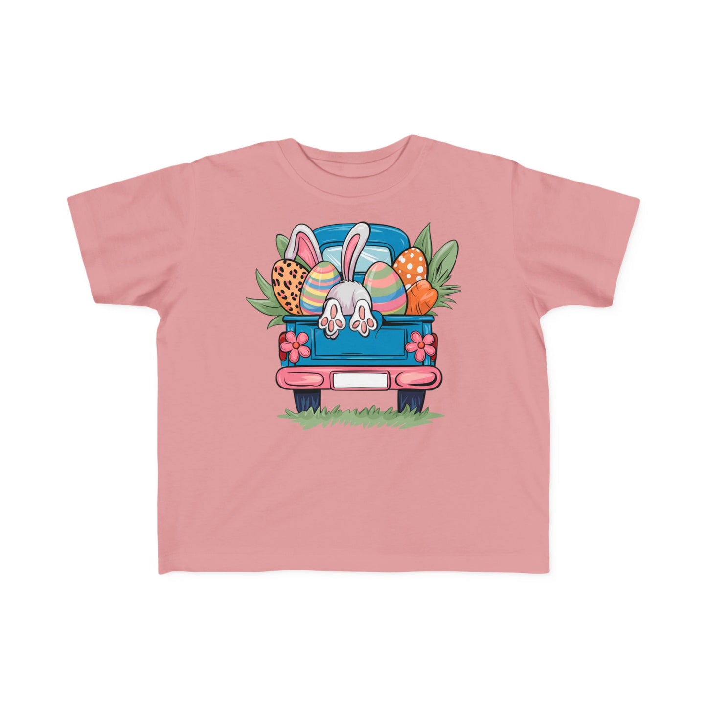 Personalized Easter Bunny Vintage Truck Toddler Tee - Cute Spring Design for Kids