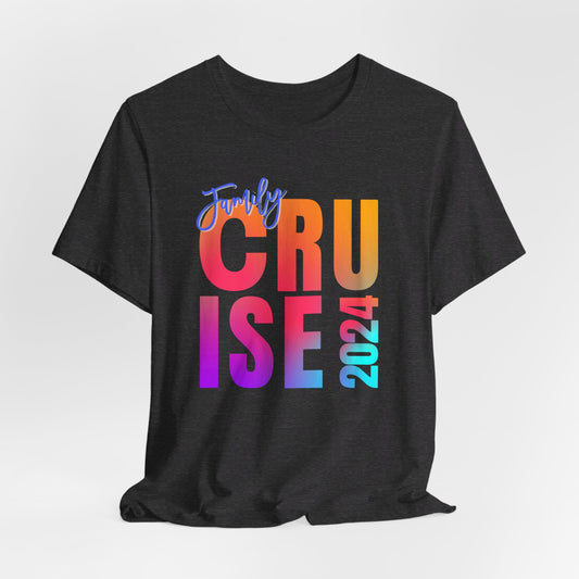 Family Cruise 2024, Adult, Unisex Jersey Short Sleeve Tee, Express Delivery available