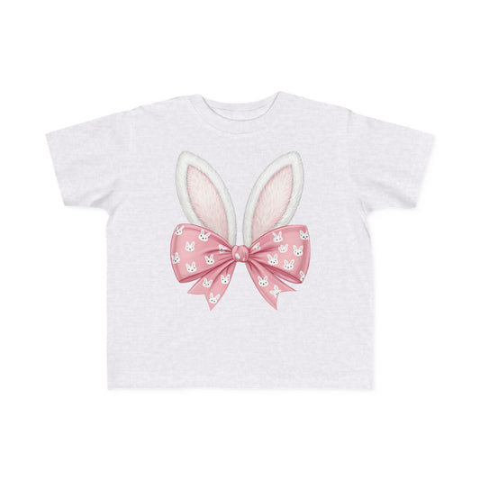 Easter Bunny Tee for Toddlers - Cute Rabbit Ears & Bow Design