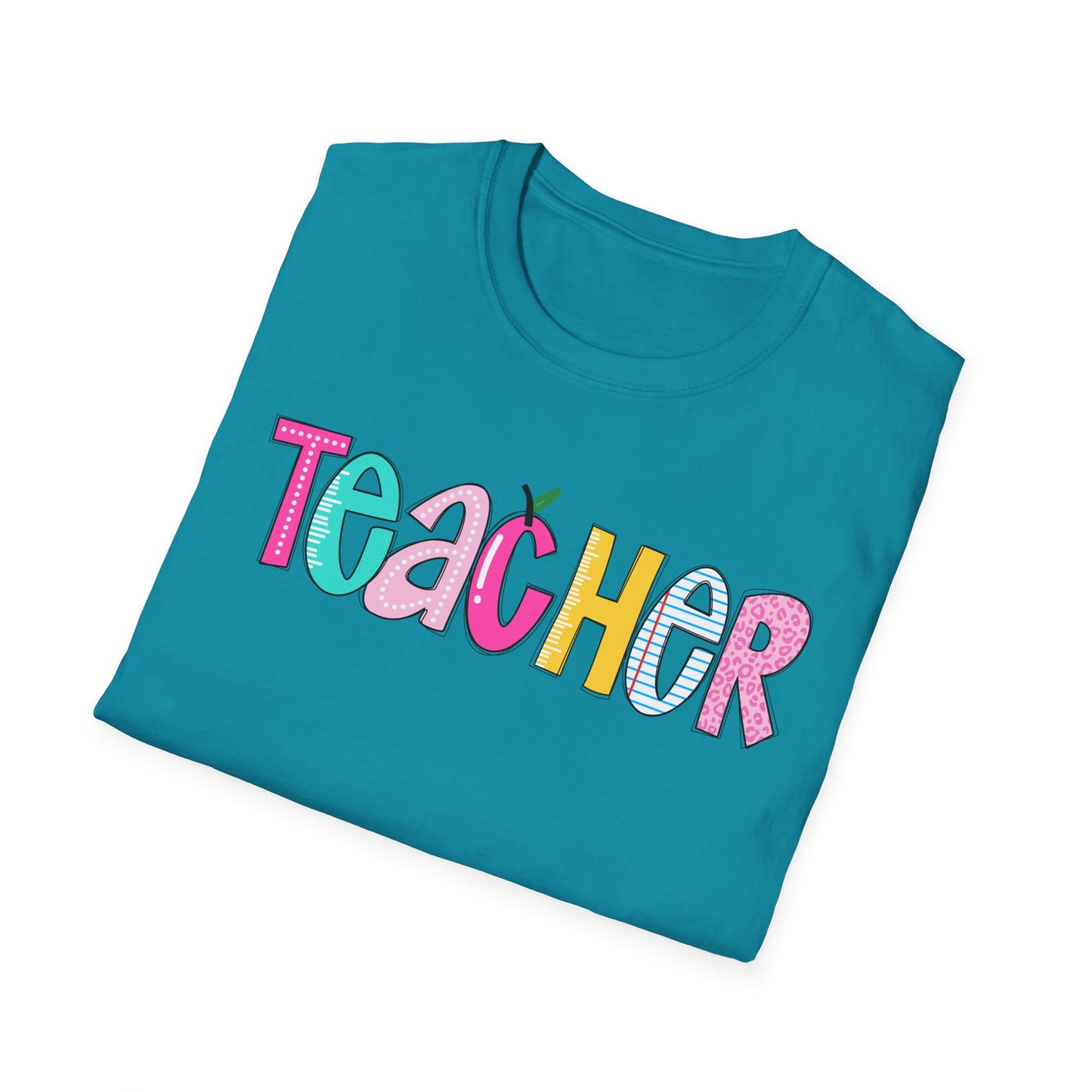 Colorful Teacher T-Shirt, Gift for Teachers, Cute Appreciation Shirt, Back to School Tee, Classroom Outfit, Teacher Gifts