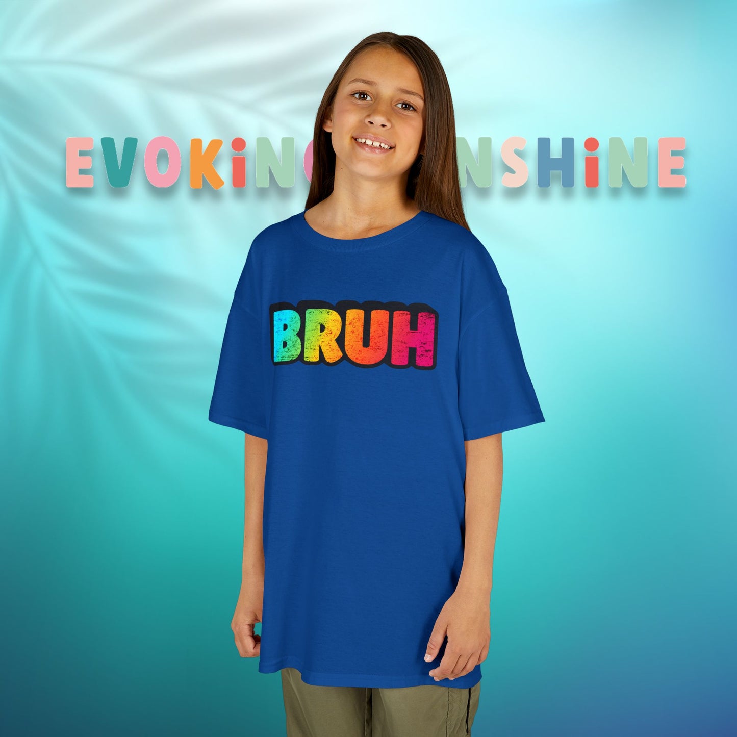 Colorful Kids' Bruh Tee - Fun T-Shirt for Playtime, Gifts, and Birthdays, Cool Kids Apparel, Active Wear, Everyday Comfort