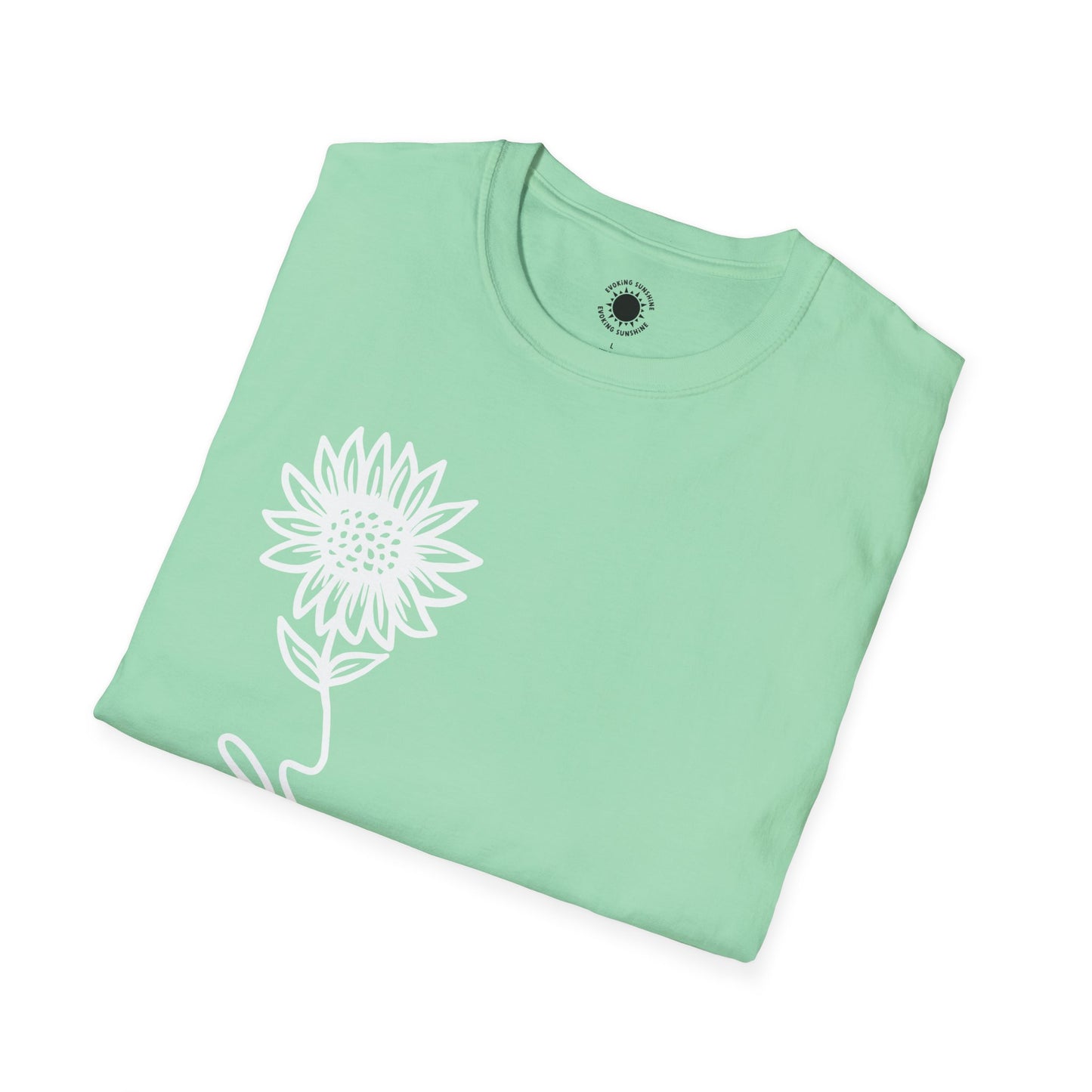 Faith-Inspired Unisex Softstyle T-Shirt - Floral Design for Everyday Wear