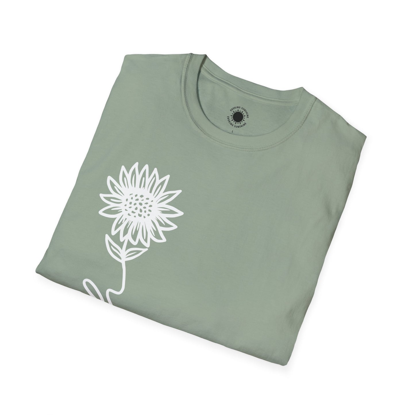 Faith-Inspired Unisex Softstyle T-Shirt - Floral Design for Everyday Wear