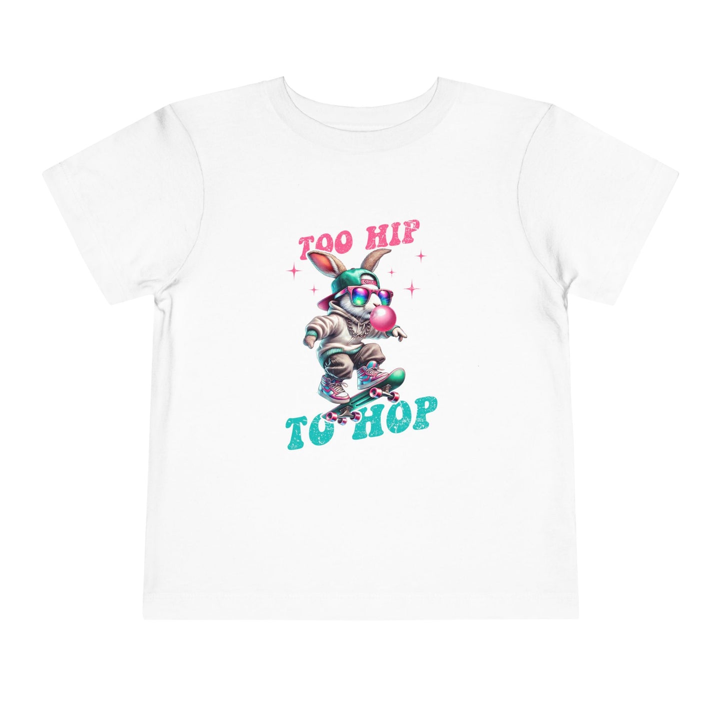 Cool Toddler Skateboard Tee - "Too Hip To Hop"