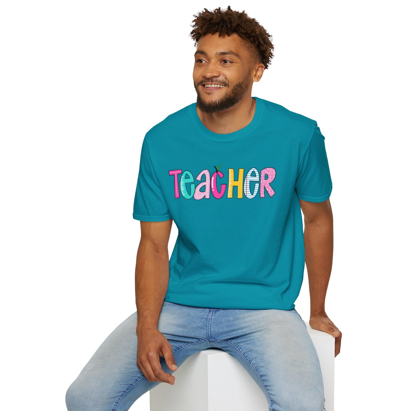 Colorful Teacher T-Shirt, Gift for Teachers, Cute Appreciation Shirt, Back to School Tee, Classroom Outfit, Teacher Gifts