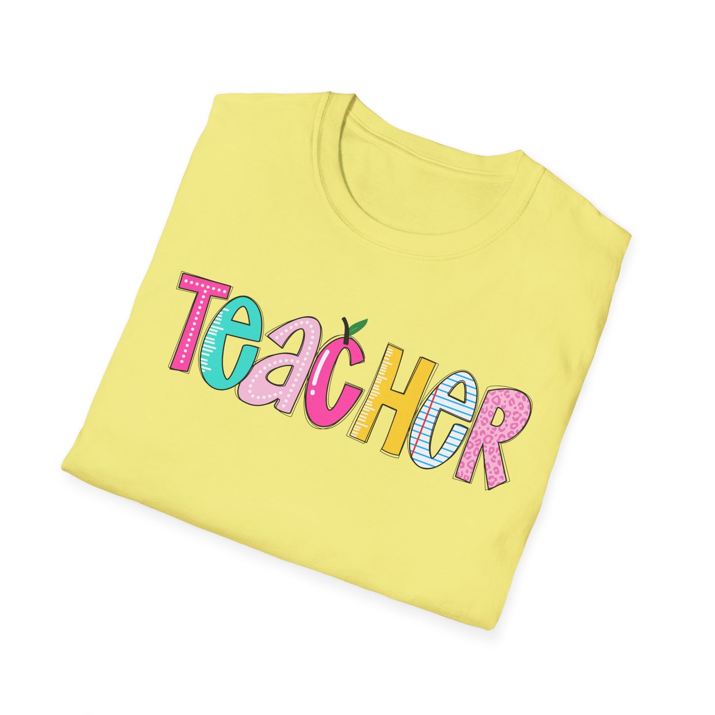 Colorful Teacher T-Shirt, Gift for Teachers, Cute Appreciation Shirt, Back to School Tee, Classroom Outfit, Teacher Gifts