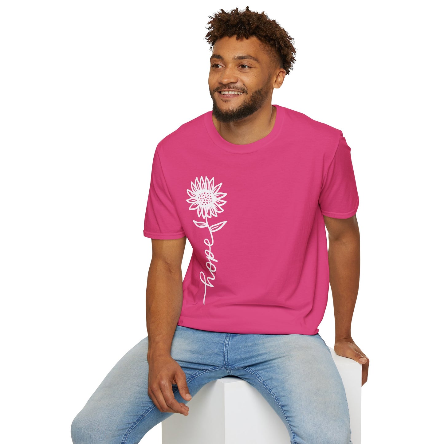 Hope-Inspired Unisex Softstyle T-Shirt - Floral Design for Everyday Wear