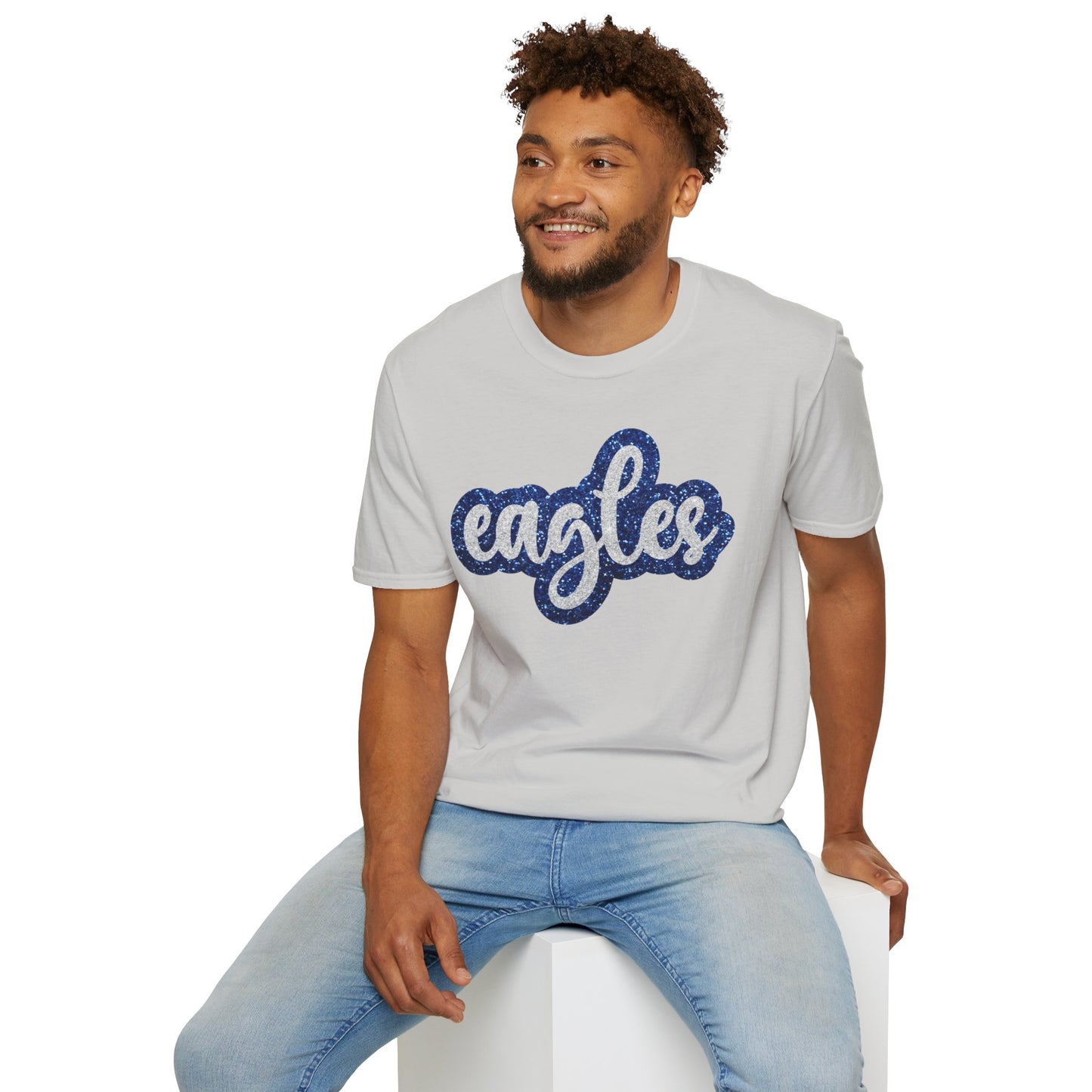 Eagles Faux Glitter Spirit T-Shirt - School - Sports - Celebration - Fan Shirt