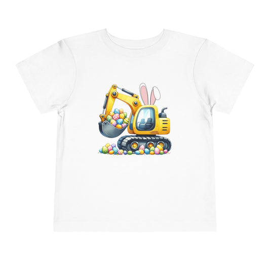 Toddler Easter Bunny Excavator Tee - Fun Spring Kids T-Shirt