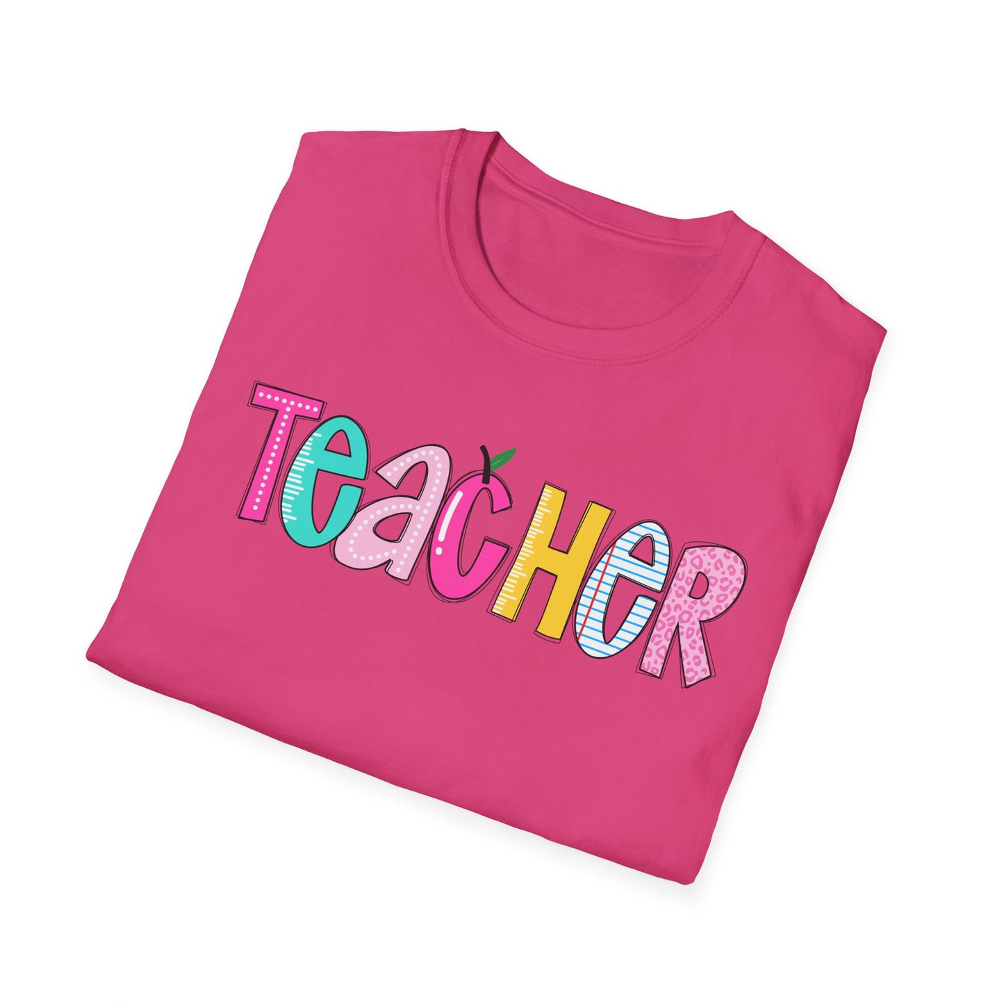 Colorful Teacher T-Shirt, Gift for Teachers, Cute Appreciation Shirt, Back to School Tee, Classroom Outfit, Teacher Gifts