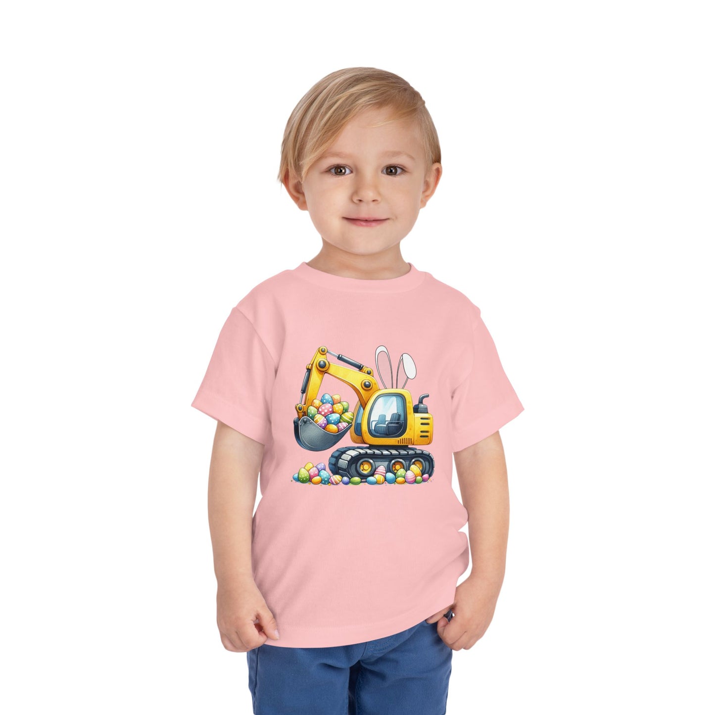 Toddler Easter Bunny Excavator Tee - Fun Spring Kids T-Shirt