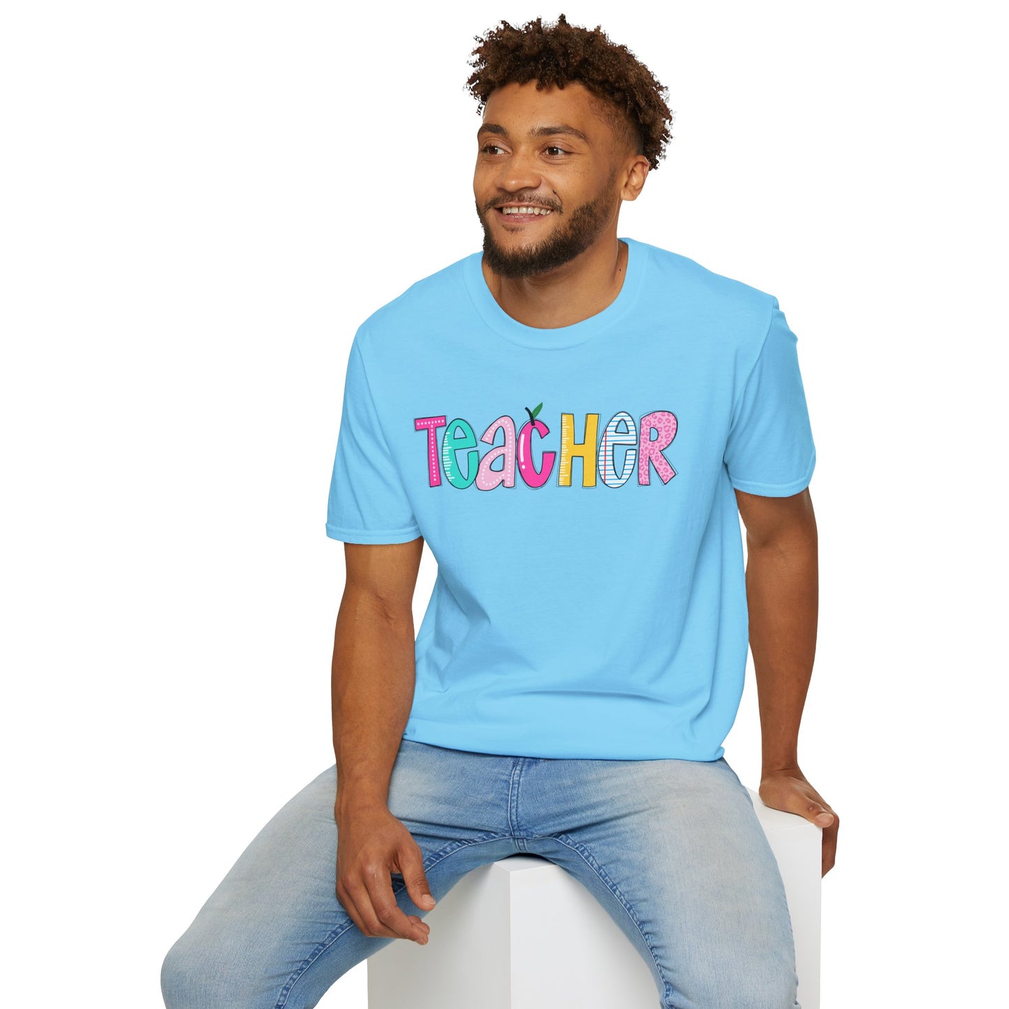 Colorful Teacher T-Shirt, Gift for Teachers, Cute Appreciation Shirt, Back to School Tee, Classroom Outfit, Teacher Gifts