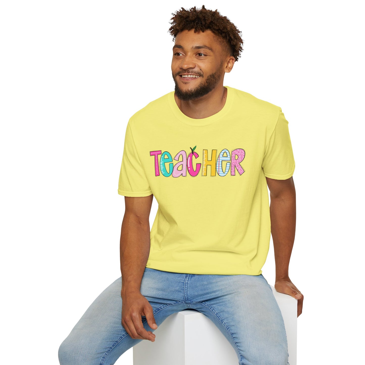 Colorful Teacher T-Shirt, Gift for Teachers, Cute Appreciation Shirt, Back to School Tee, Classroom Outfit, Teacher Gifts