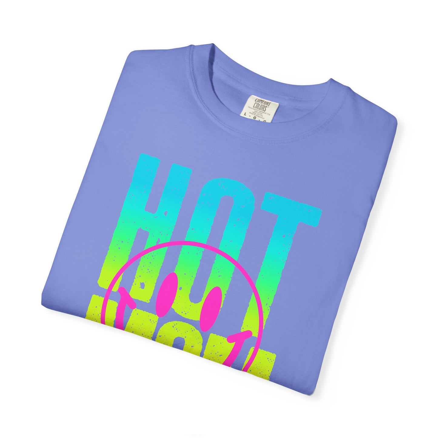 Neon Hot Mom Summer Unisex T-shirt, Neon Smile Face Shirt, Trendy Summer Tee, Cute Smiley Face Top, Casual Summer Apparel