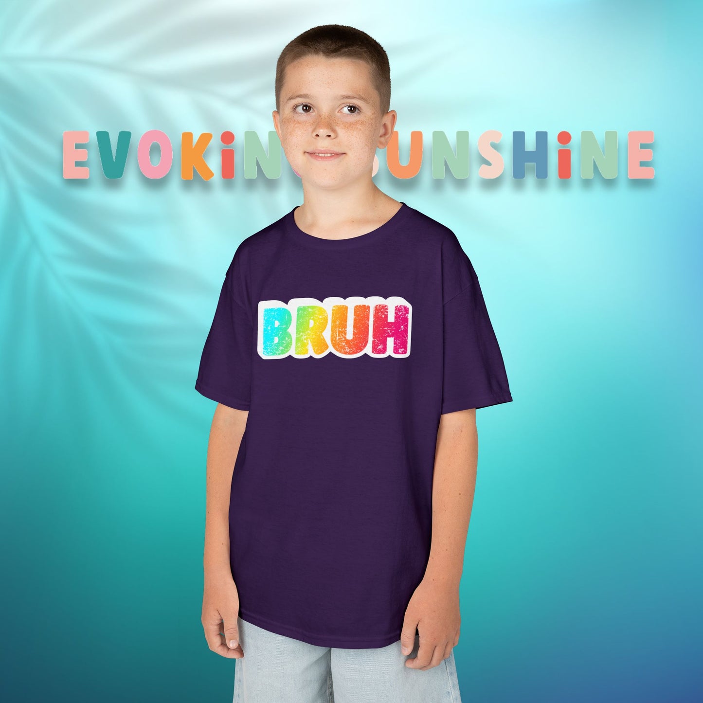 Colorful Kids' Bruh Tee - Fun T-Shirt for Playtime, Gifts, and Birthdays, Cool Kids Apparel, Active Wear, Everyday Comfort