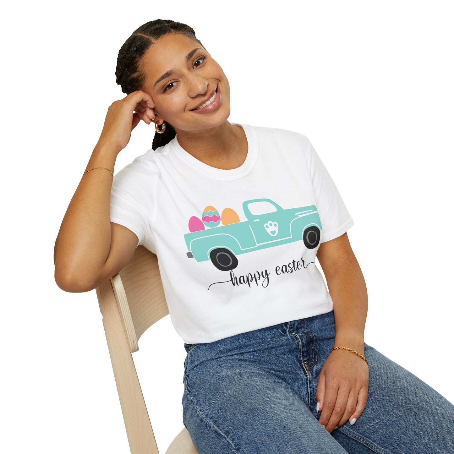 Easter Delivery Truck T-Shirt, Easter Shirt, Easter Eggs, Spring Holiday Tee, Colorful Easter Vibes, Festive Spring Graphic Tee