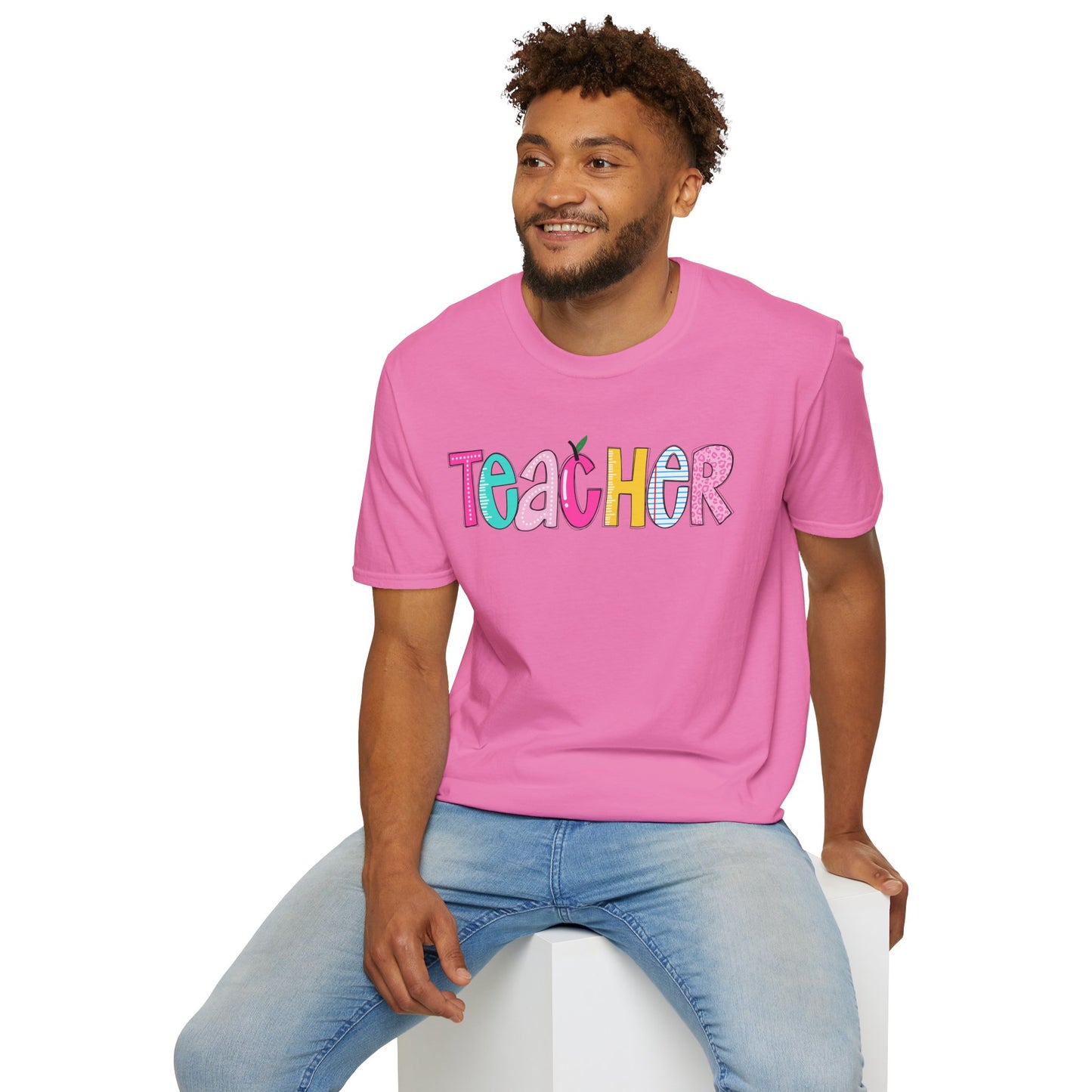 Colorful Teacher T-Shirt, Gift for Teachers, Cute Appreciation Shirt, Back to School Tee, Classroom Outfit, Teacher Gifts