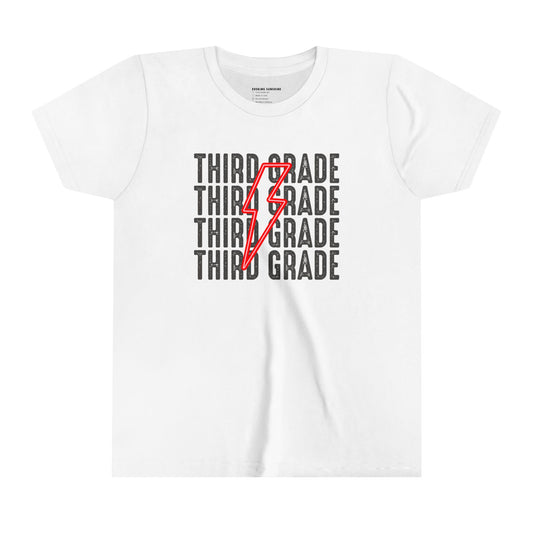 Third Grade Back to School Lightning Bolt Shirt, 3rd Grade, Elementary School, First Day of School