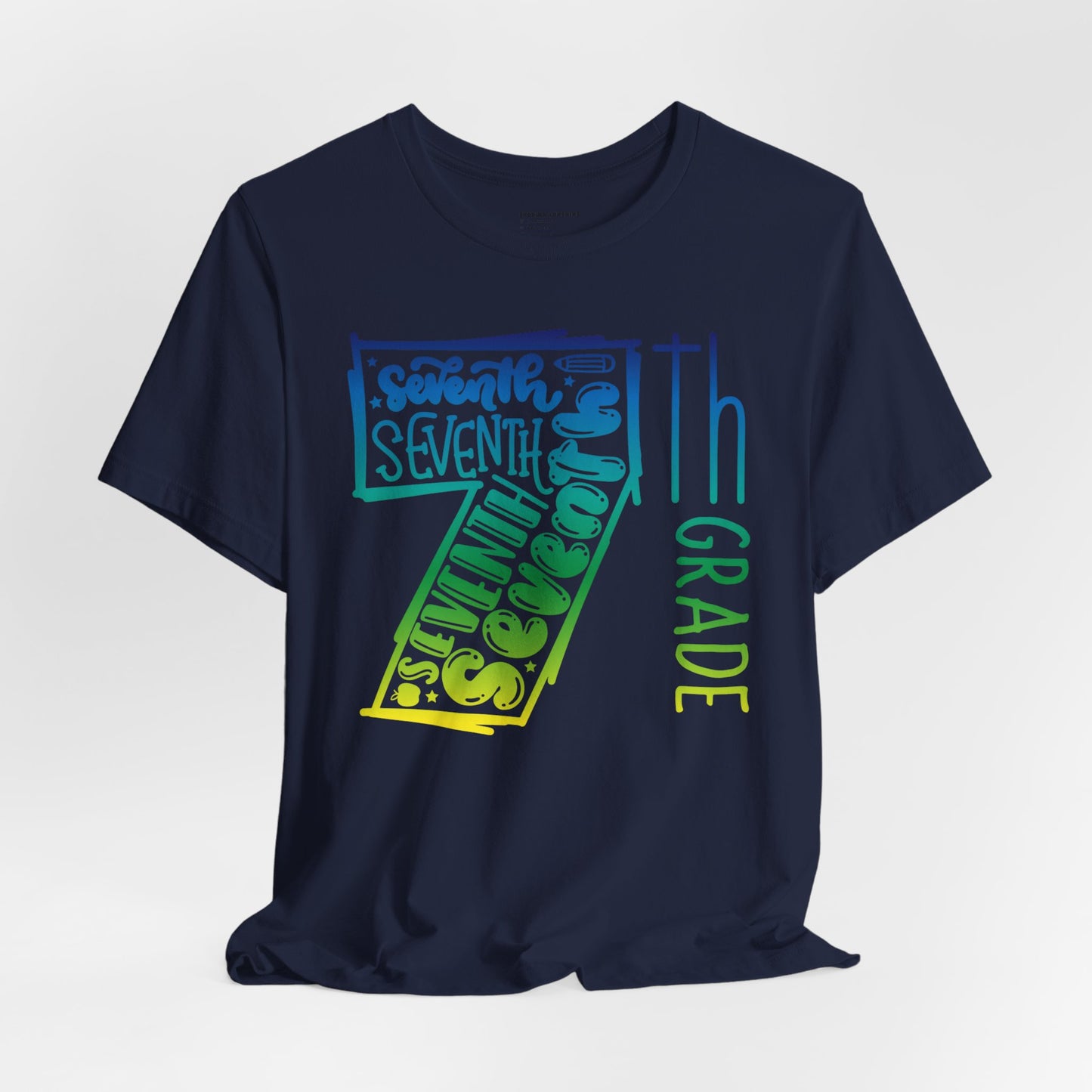 7th Grade Celebration Short Sleeve Tee, Middle School, School Year, Seventh grade