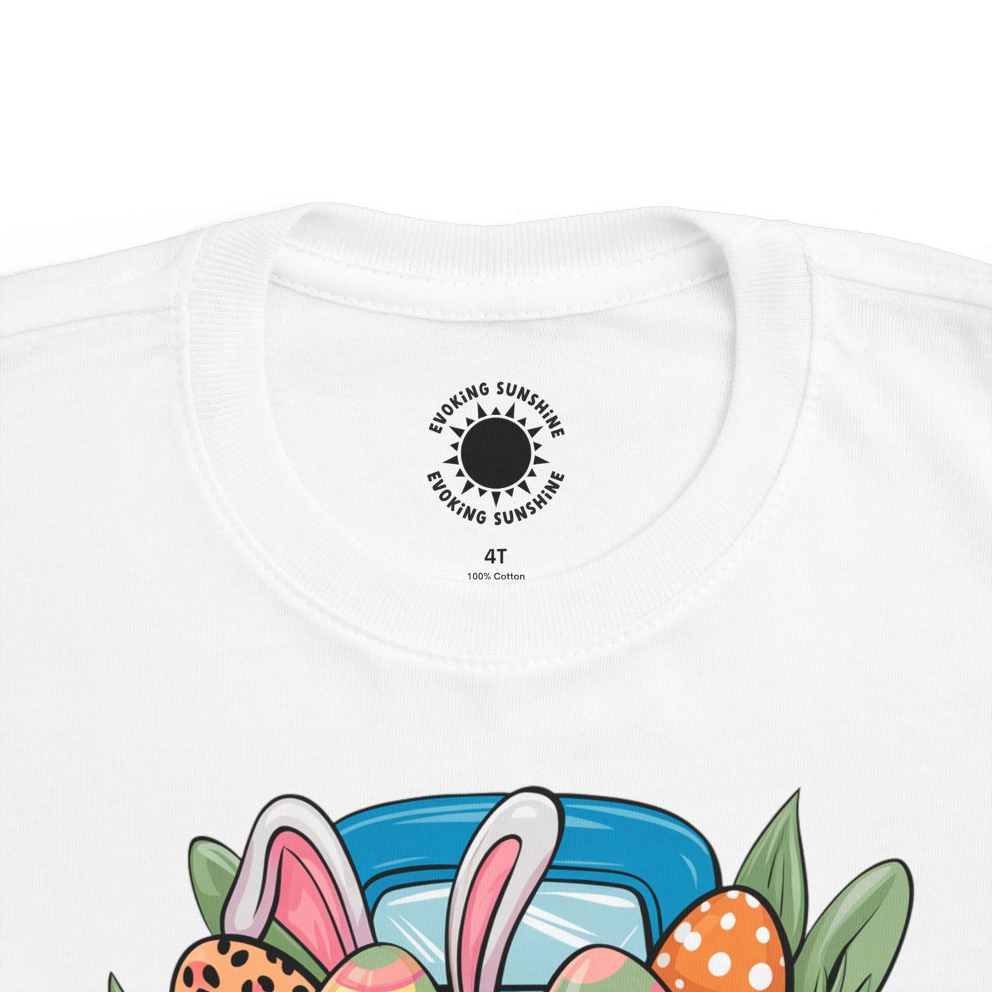 Personalized Easter Bunny Vintage Truck Toddler Tee - Cute Spring Design for Kids