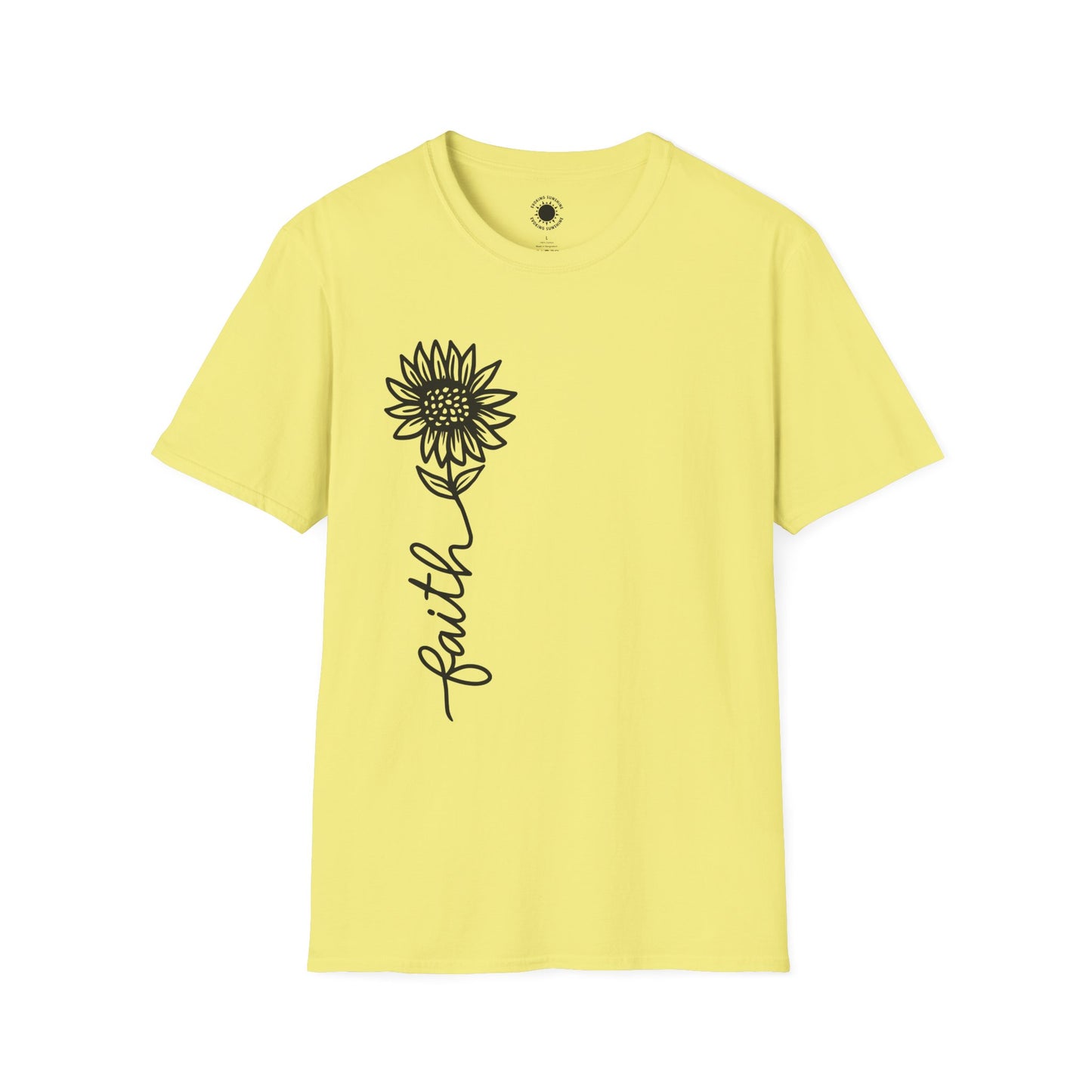 Faith-Inspired Unisex Softstyle T-Shirt - Floral Design for Everyday Wear