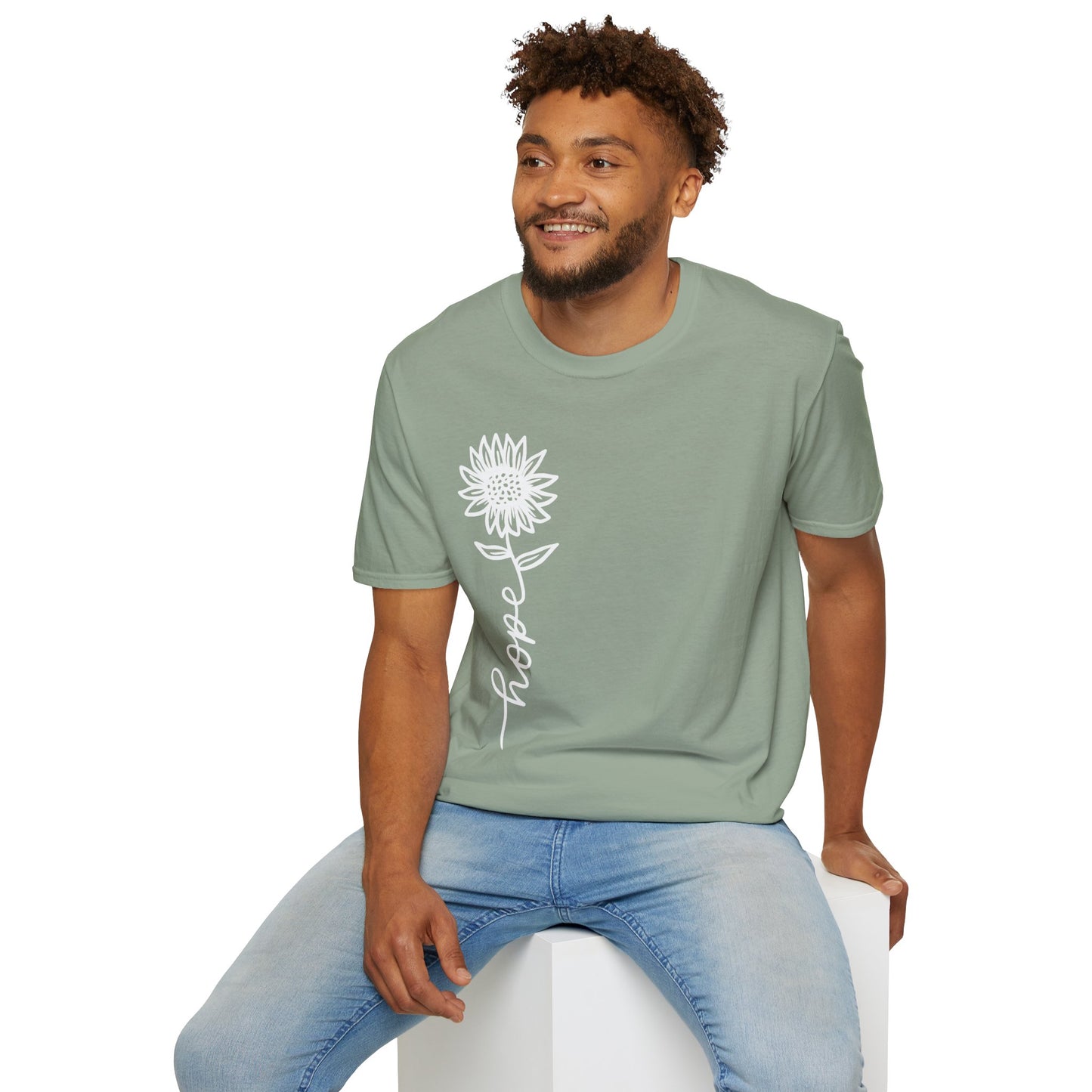 Hope-Inspired Unisex Softstyle T-Shirt - Floral Design for Everyday Wear
