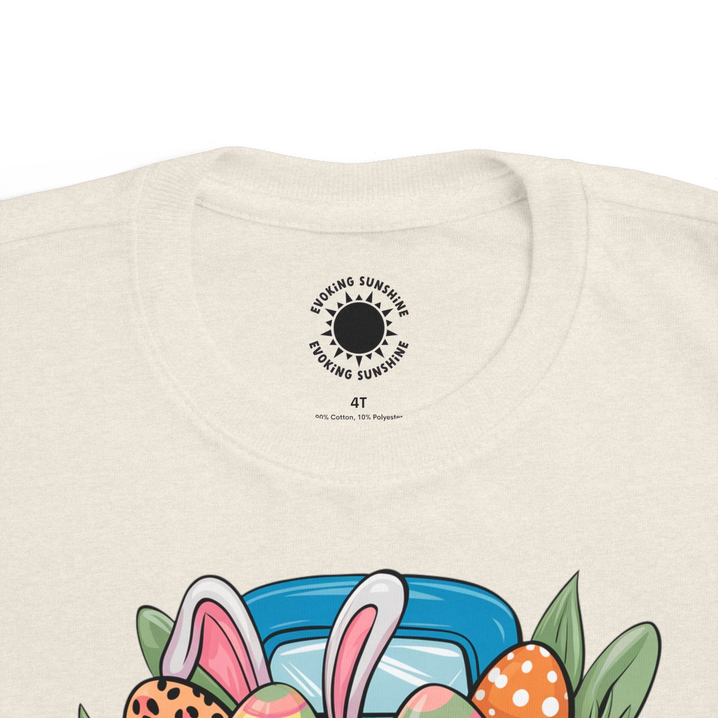 Personalized Easter Bunny Vintage Truck Toddler Tee - Cute Spring Design for Kids