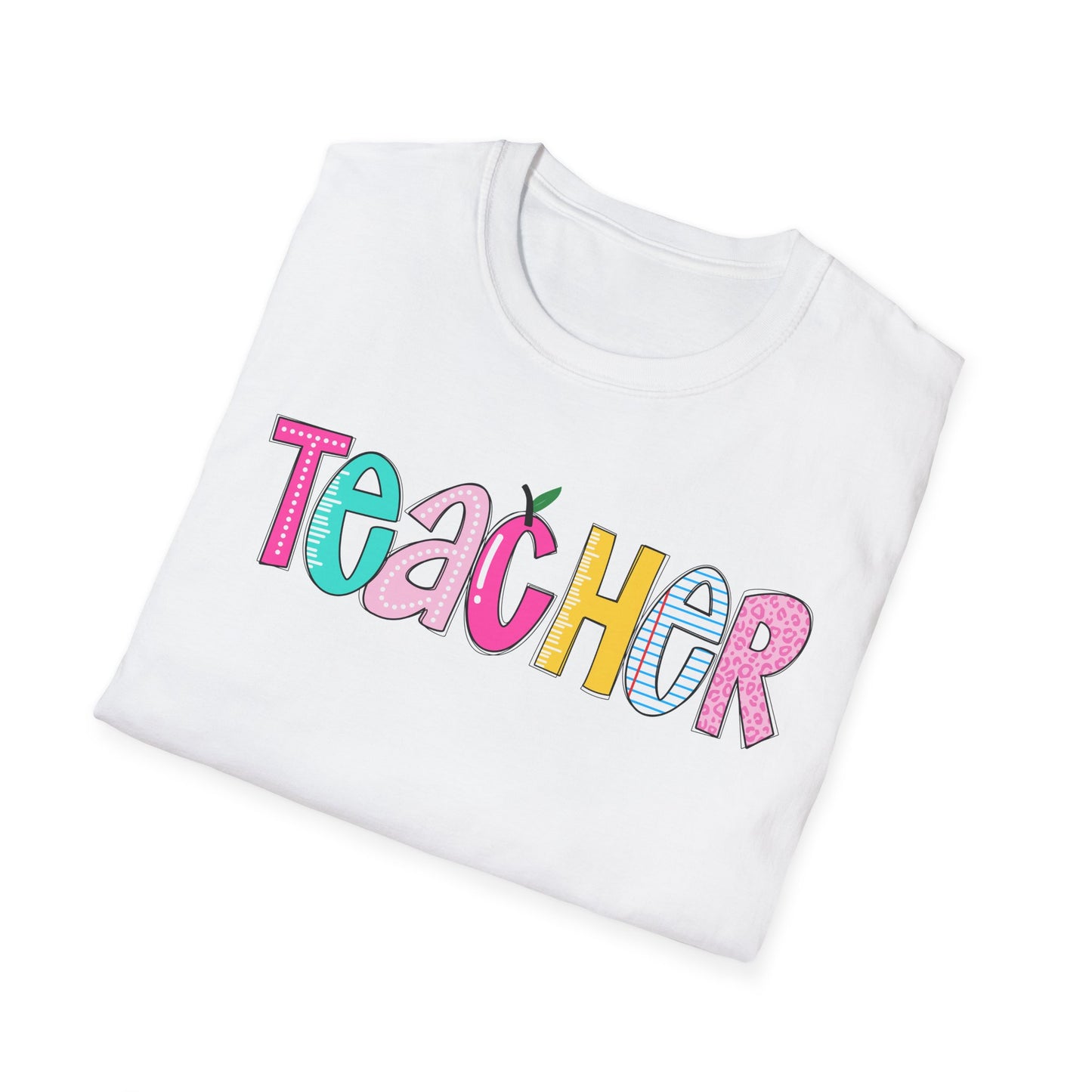 Colorful Teacher T-Shirt, Gift for Teachers, Cute Appreciation Shirt, Back to School Tee, Classroom Outfit, Teacher Gifts